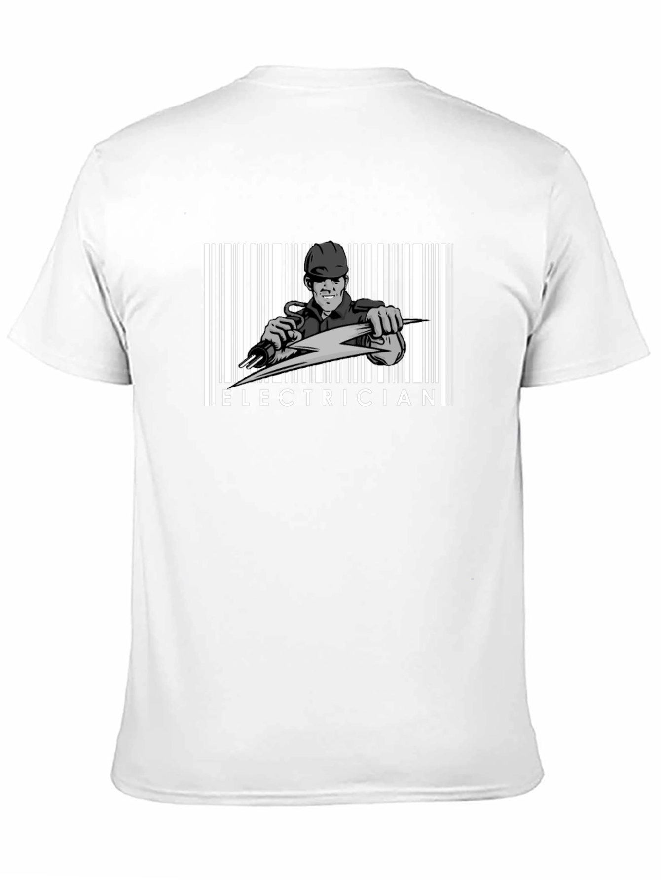Electrician Barcode Graphic T-Shirt - Bold Design