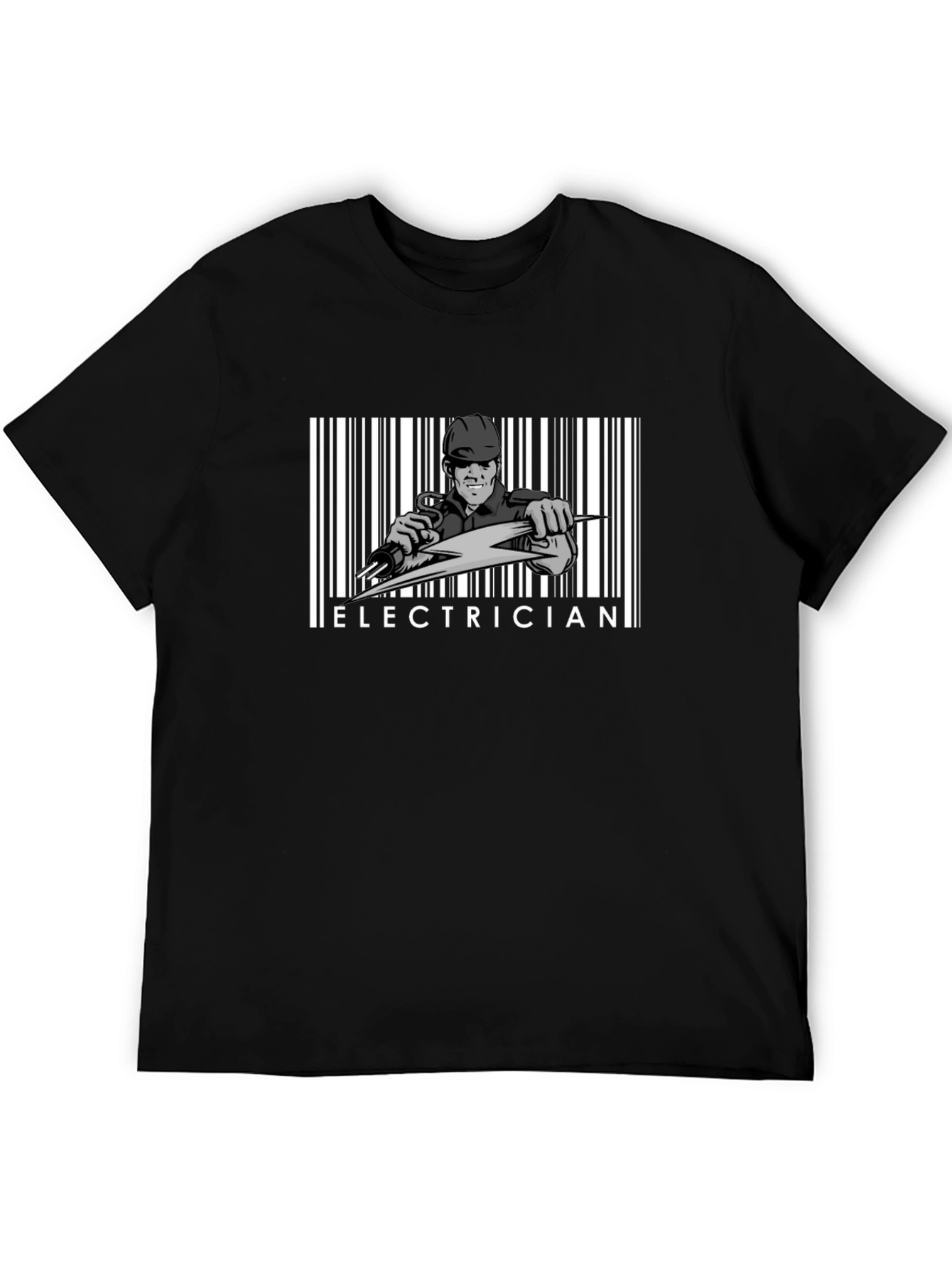 Electrician Barcode Graphic T-Shirt - Bold Design