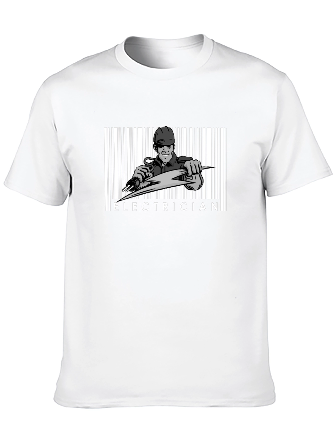 Electrician Barcode Graphic T-Shirt - Bold Design