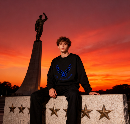 U.S. Air Force Insignia Graphic Crewneck Sweatshirt