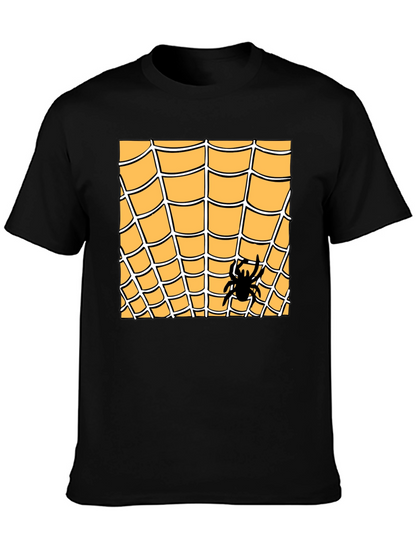 Spider Web Graphic Tee - Halloween Costume Shirt