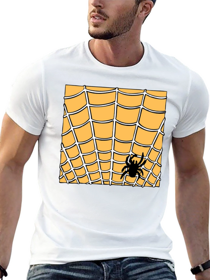 Spider Web Graphic Tee - Halloween Costume Shirt