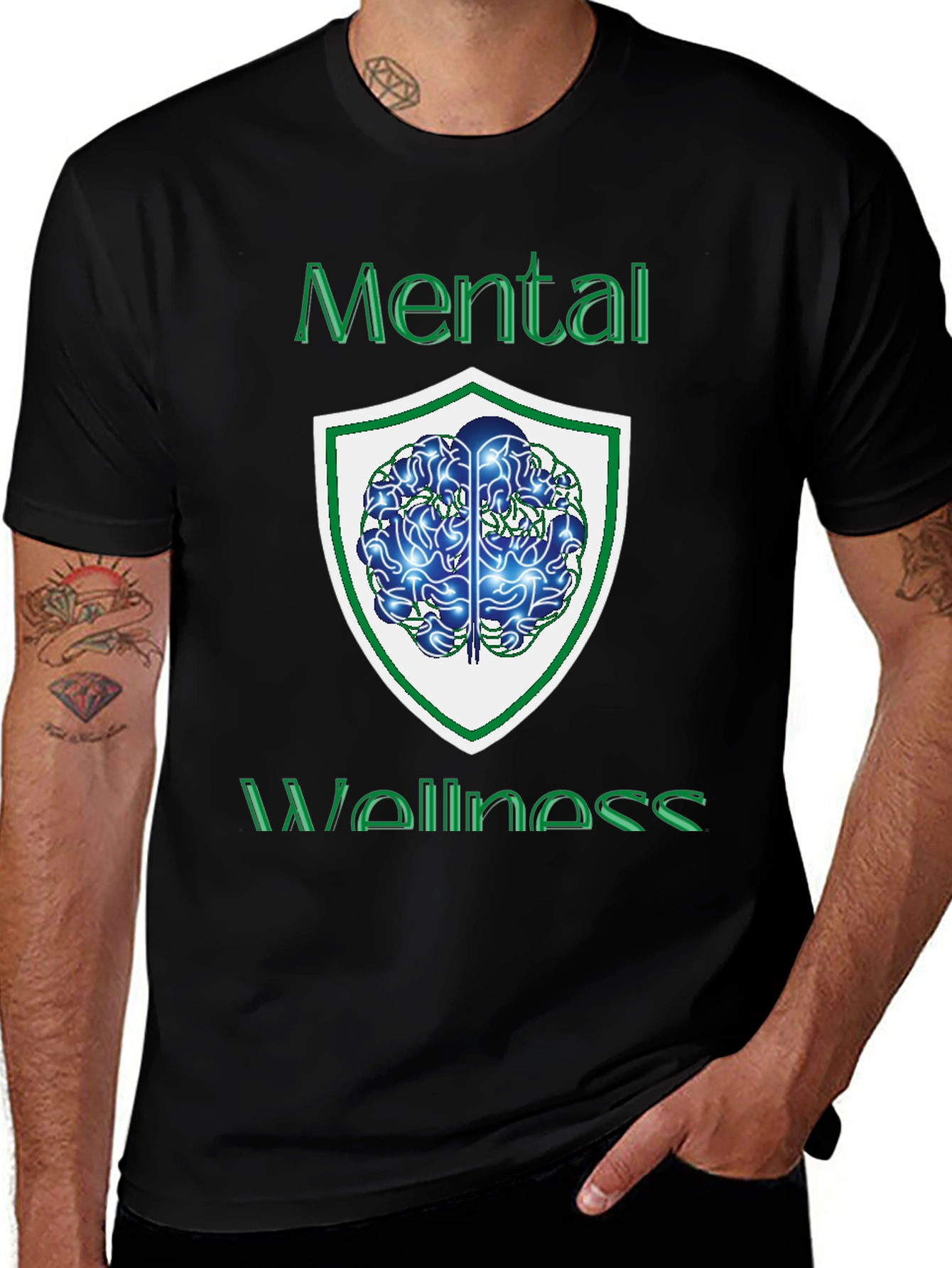 Mental Wellness Graphic Tee - Black