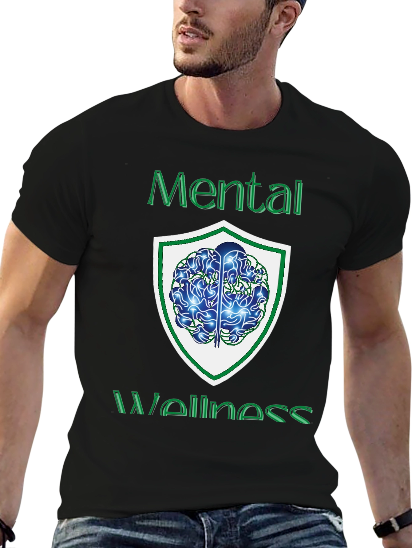 Mental Wellness Graphic Tee - Black