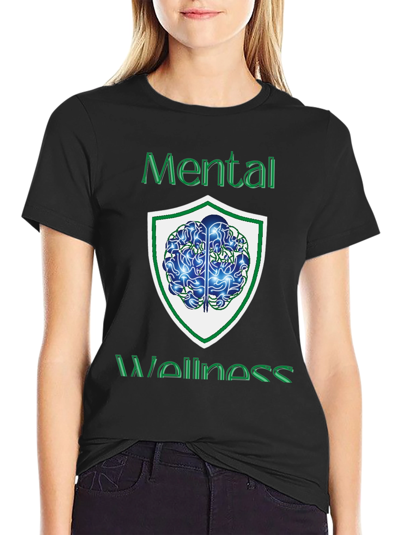 Mental Wellness Graphic Tee - Black