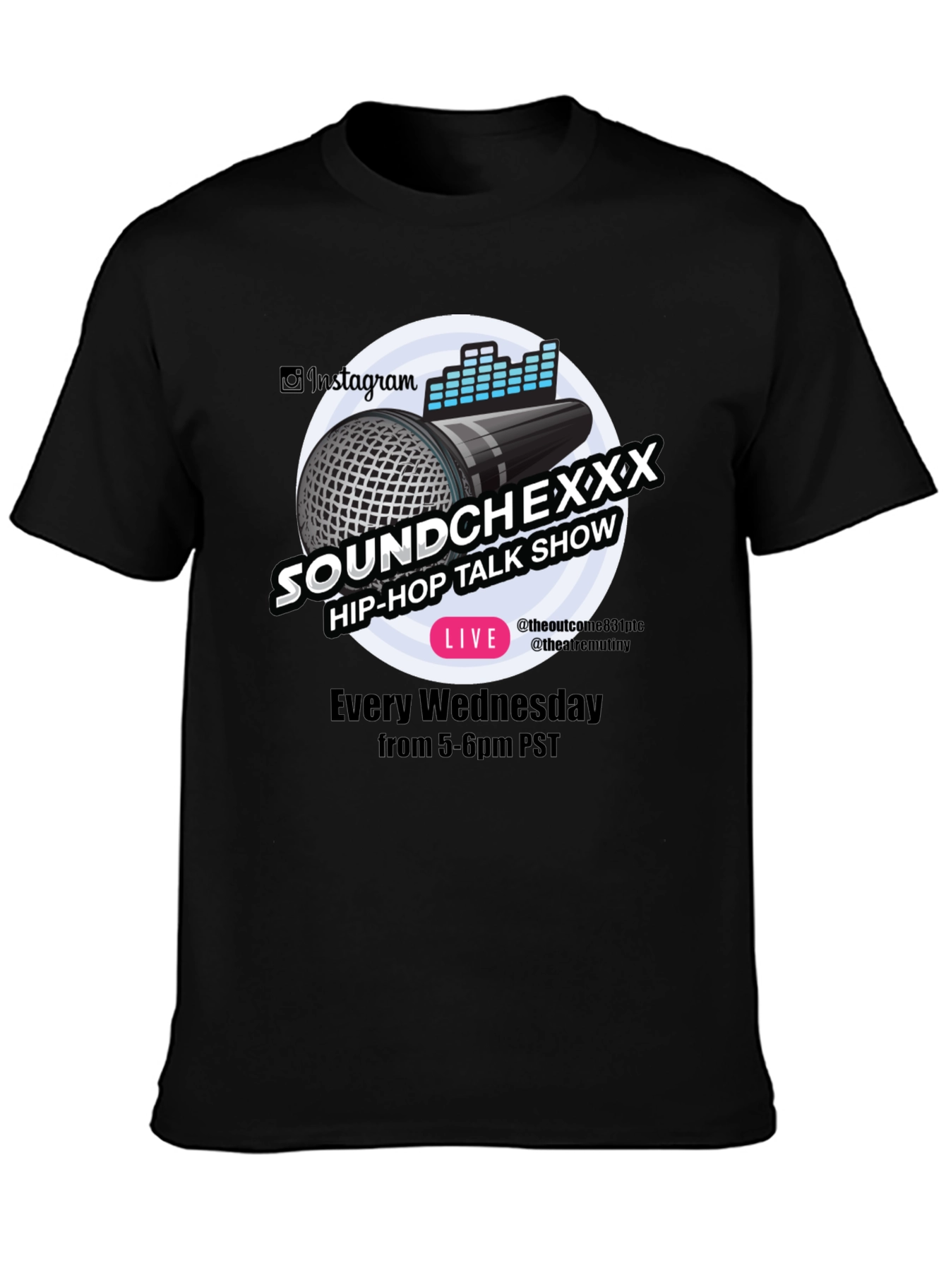 Soundchexxx Hip-Hop Talk Show Black T-Shirt