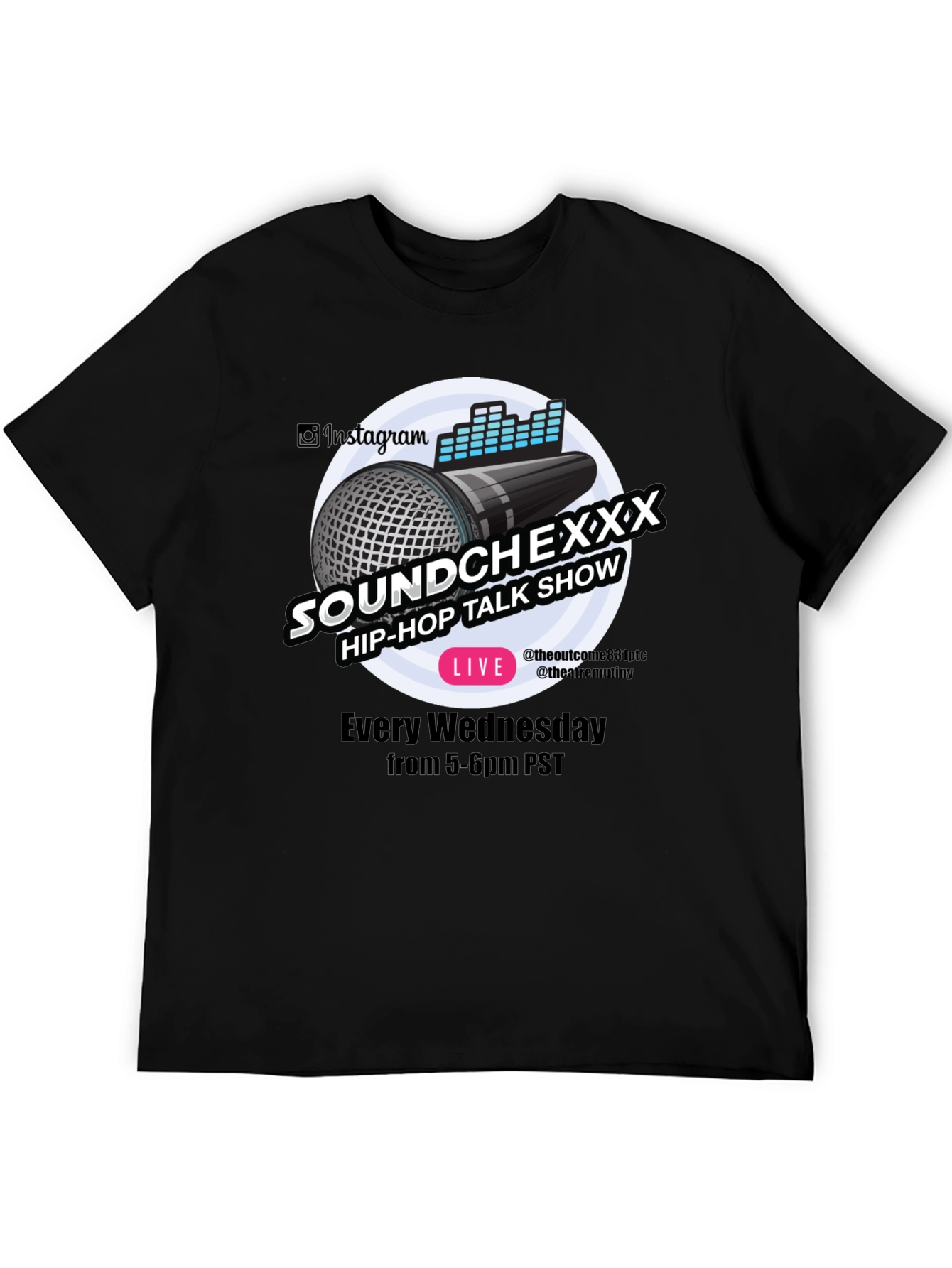 Soundchexxx Hip-Hop Talk Show Black T-Shirt