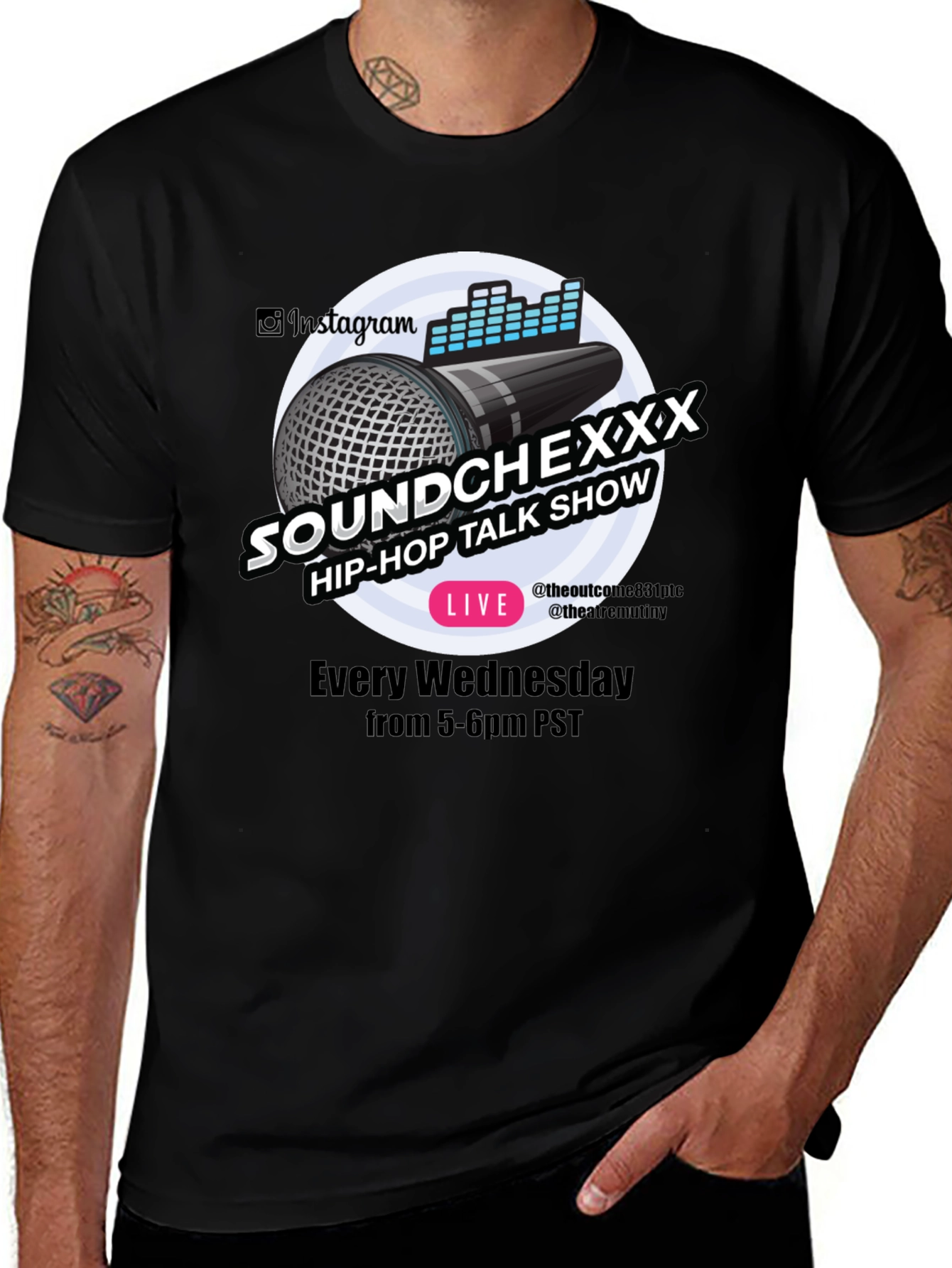 Soundchexxx Hip-Hop Talk Show Black T-Shirt
