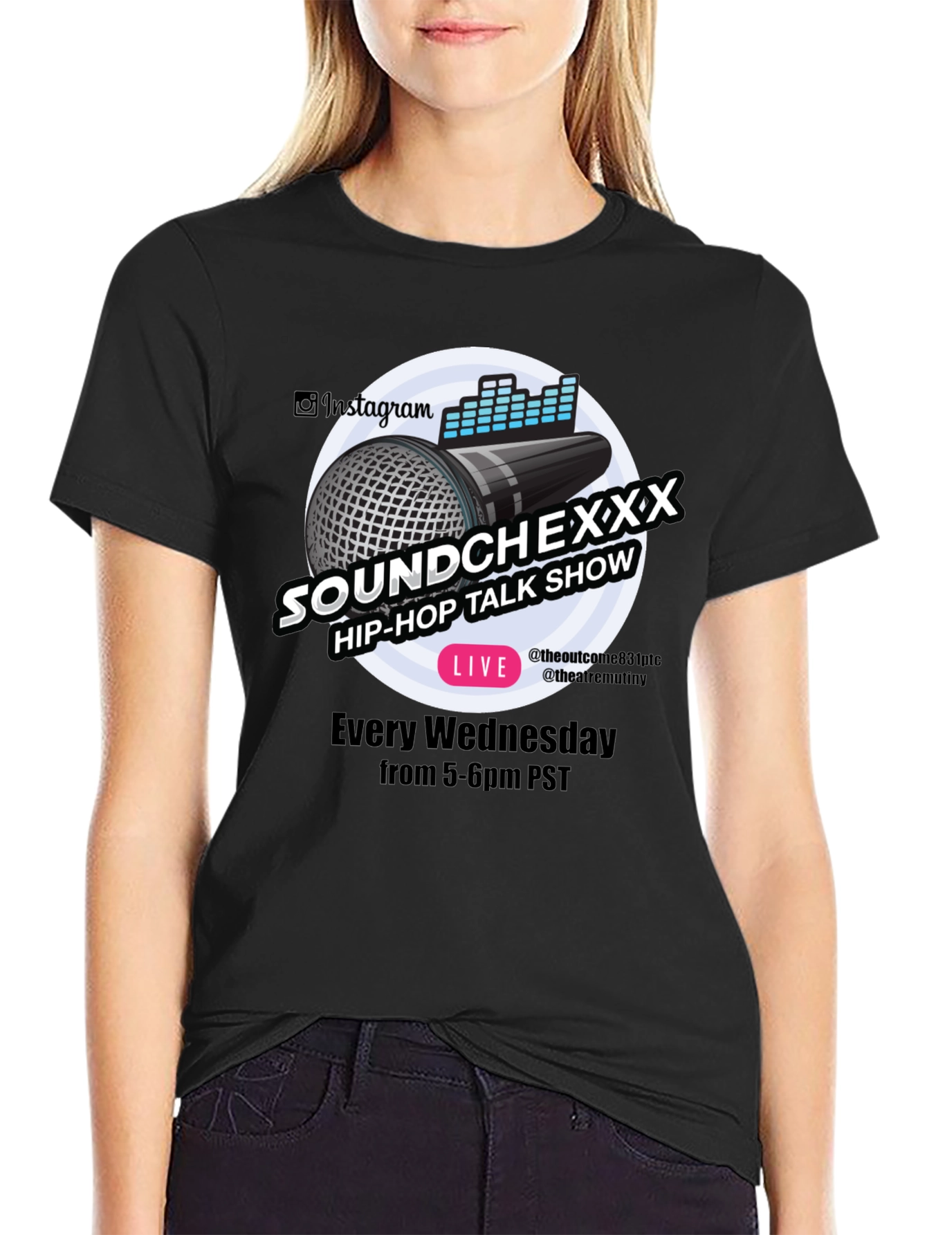 Soundchexxx Hip-Hop Talk Show Black T-Shirt