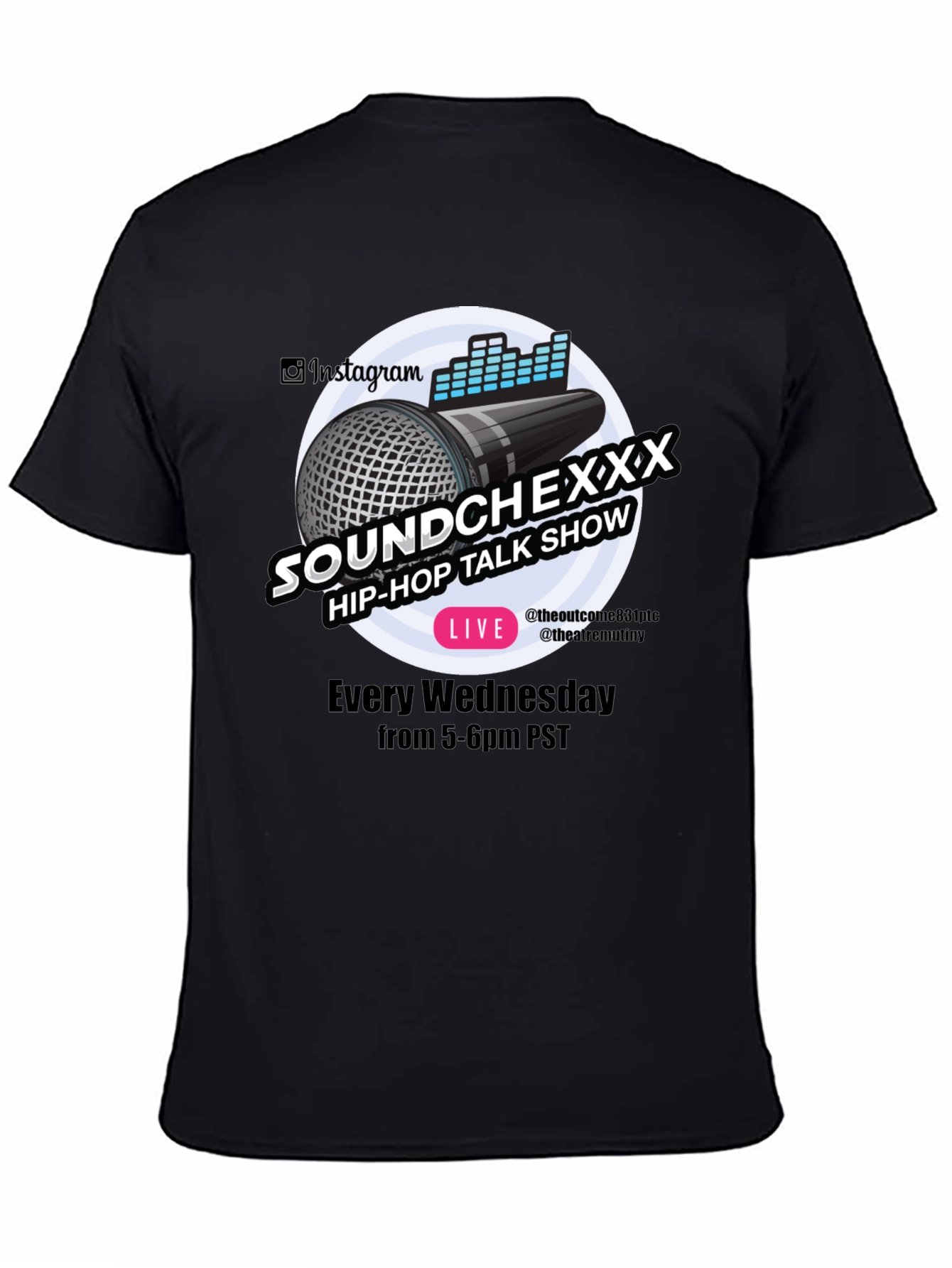 Soundchexxx Hip-Hop Talk Show Black T-Shirt