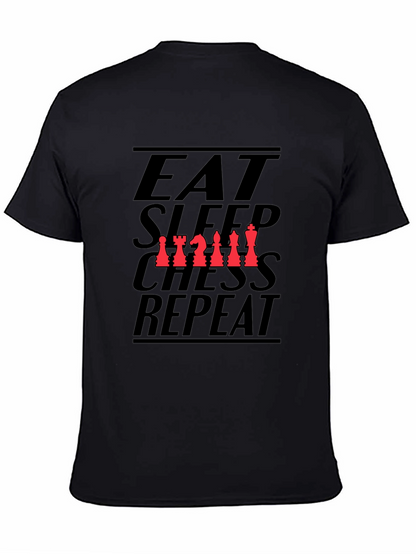 Eat Sleep Chess Repeat Black T-Shirt