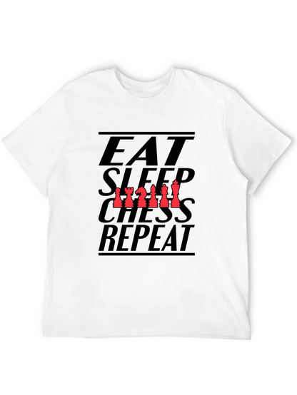 Eat Sleep Chess Repeat Black T-Shirt