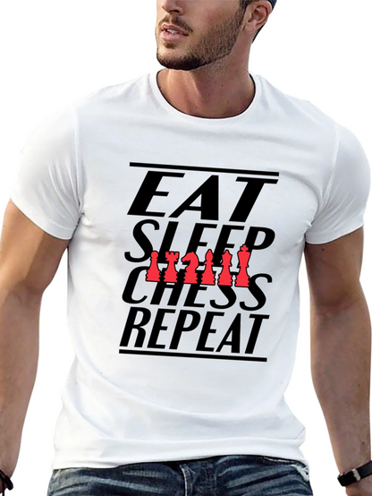 Eat Sleep Chess Repeat Black T-Shirt