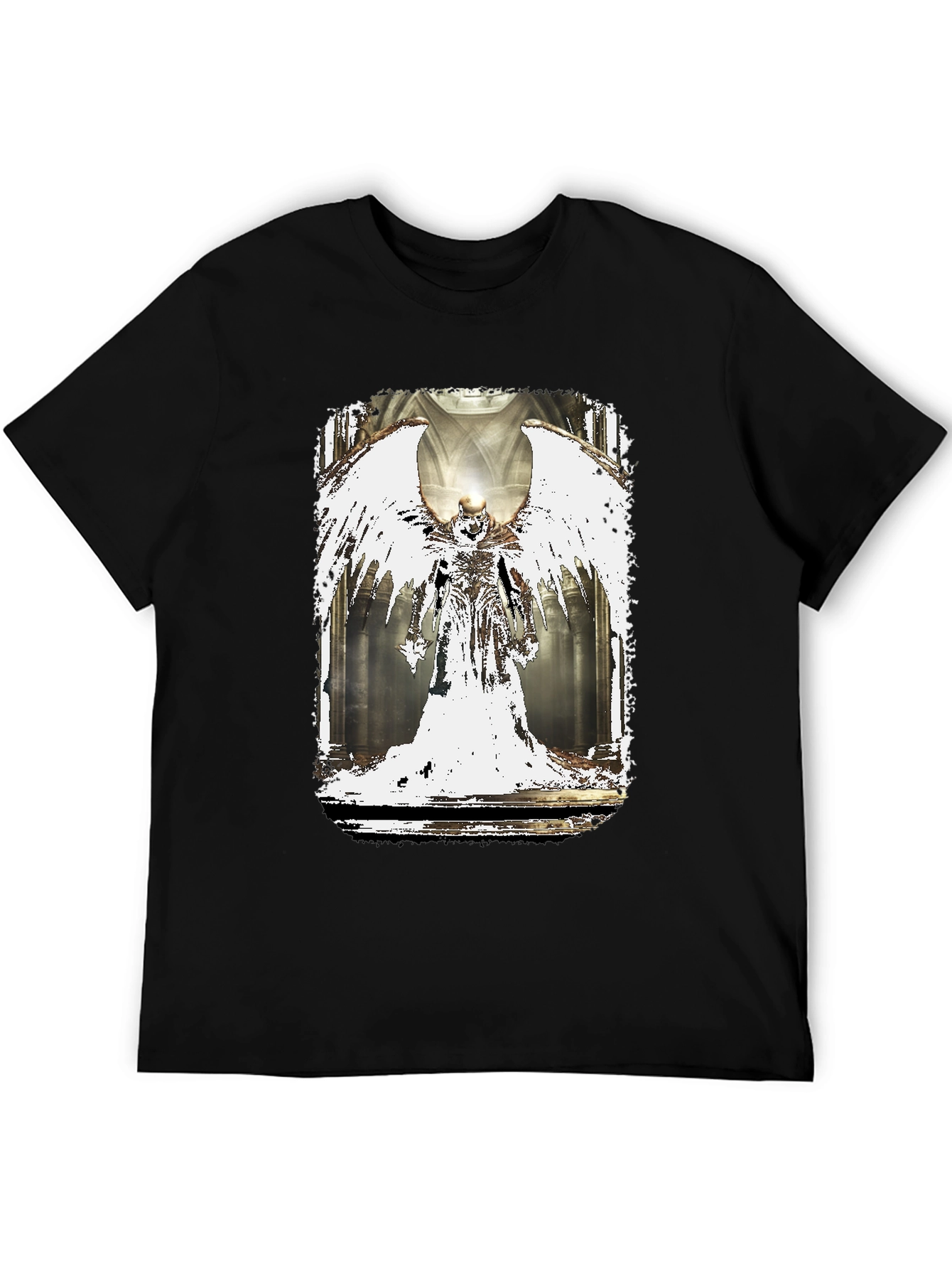 Winged Angel Graphic Black T-Shirt