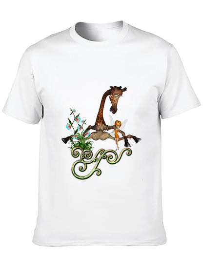 Whimsical Giraffe Graphic Tee - Unique Design