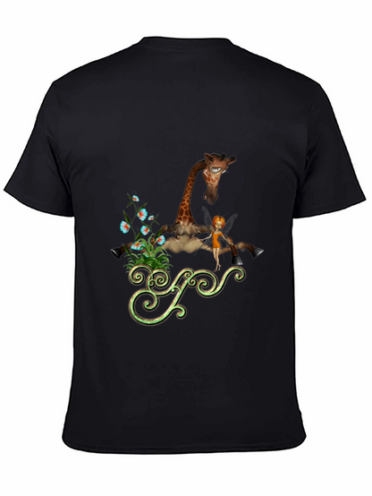 Whimsical Giraffe Graphic Tee - Unique Design