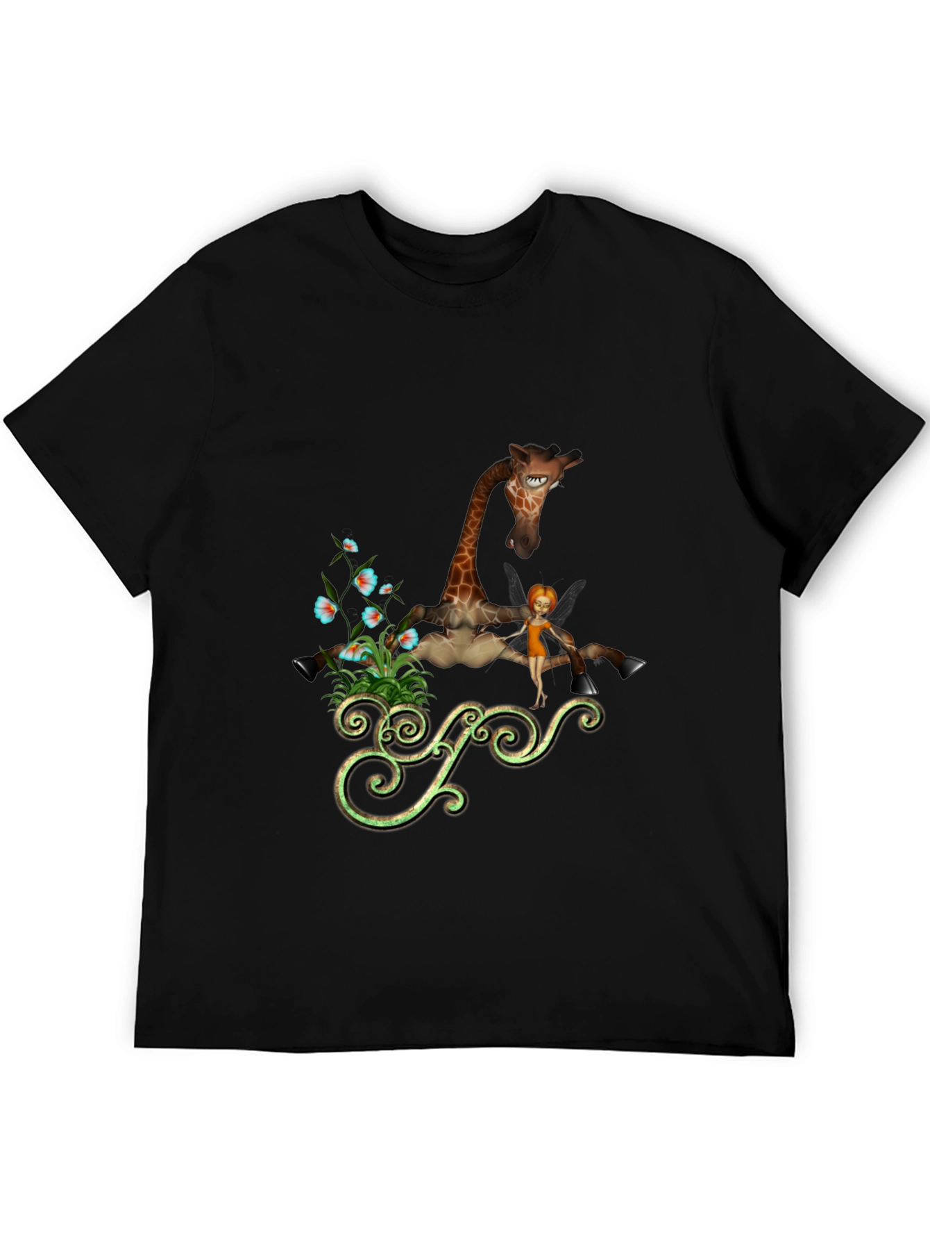 Whimsical Giraffe Graphic Tee - Unique Design