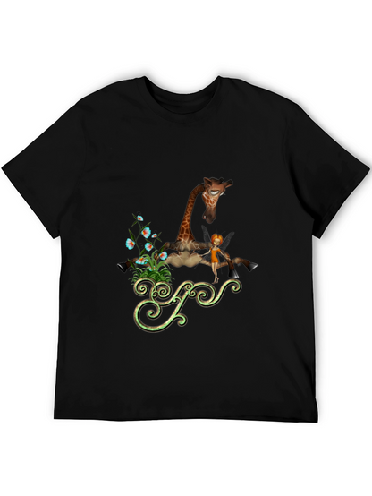 Whimsical Giraffe Graphic Tee - Unique Design