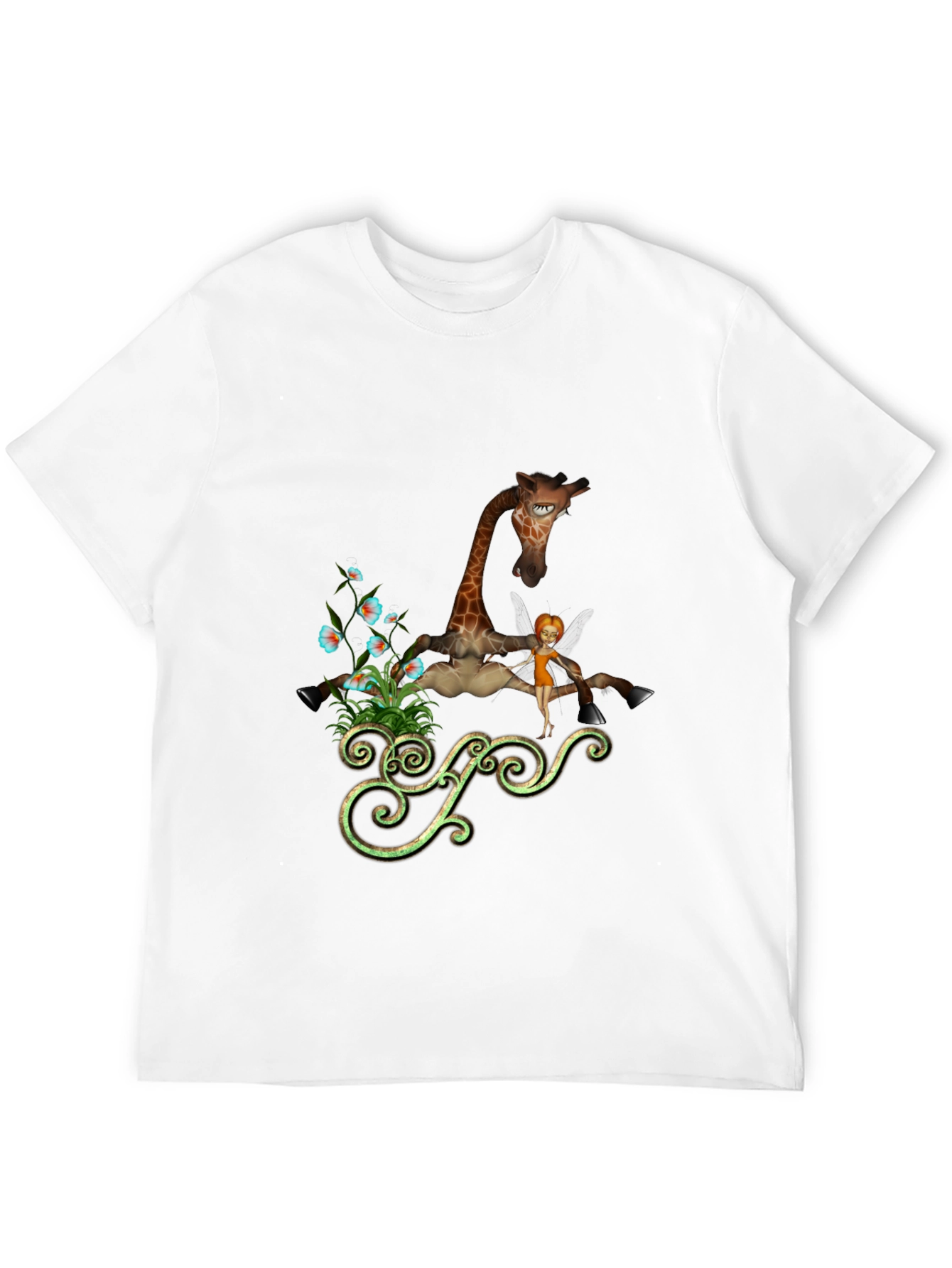 Whimsical Giraffe Graphic Tee - Unique Design