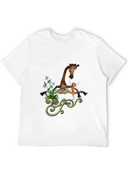 Whimsical Giraffe Graphic Tee - Unique Design