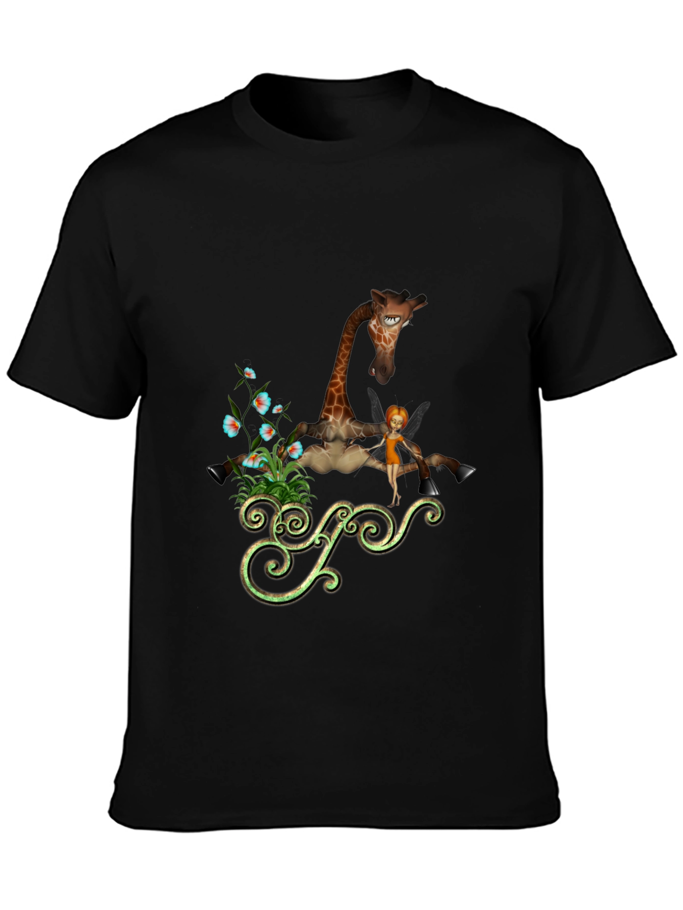 Whimsical Giraffe Graphic Tee - Unique Design