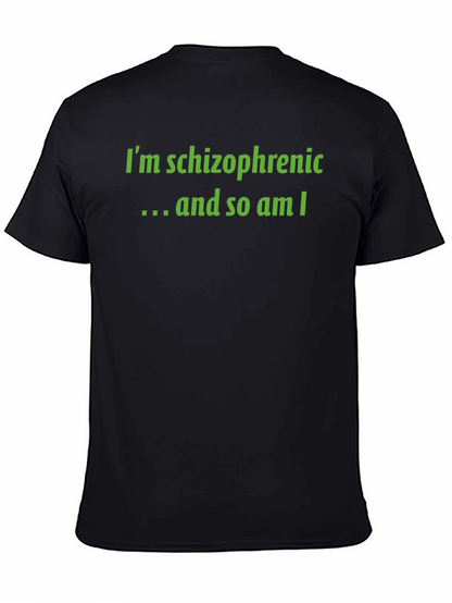 Schizophrenic Humor Graphic Tee - Black