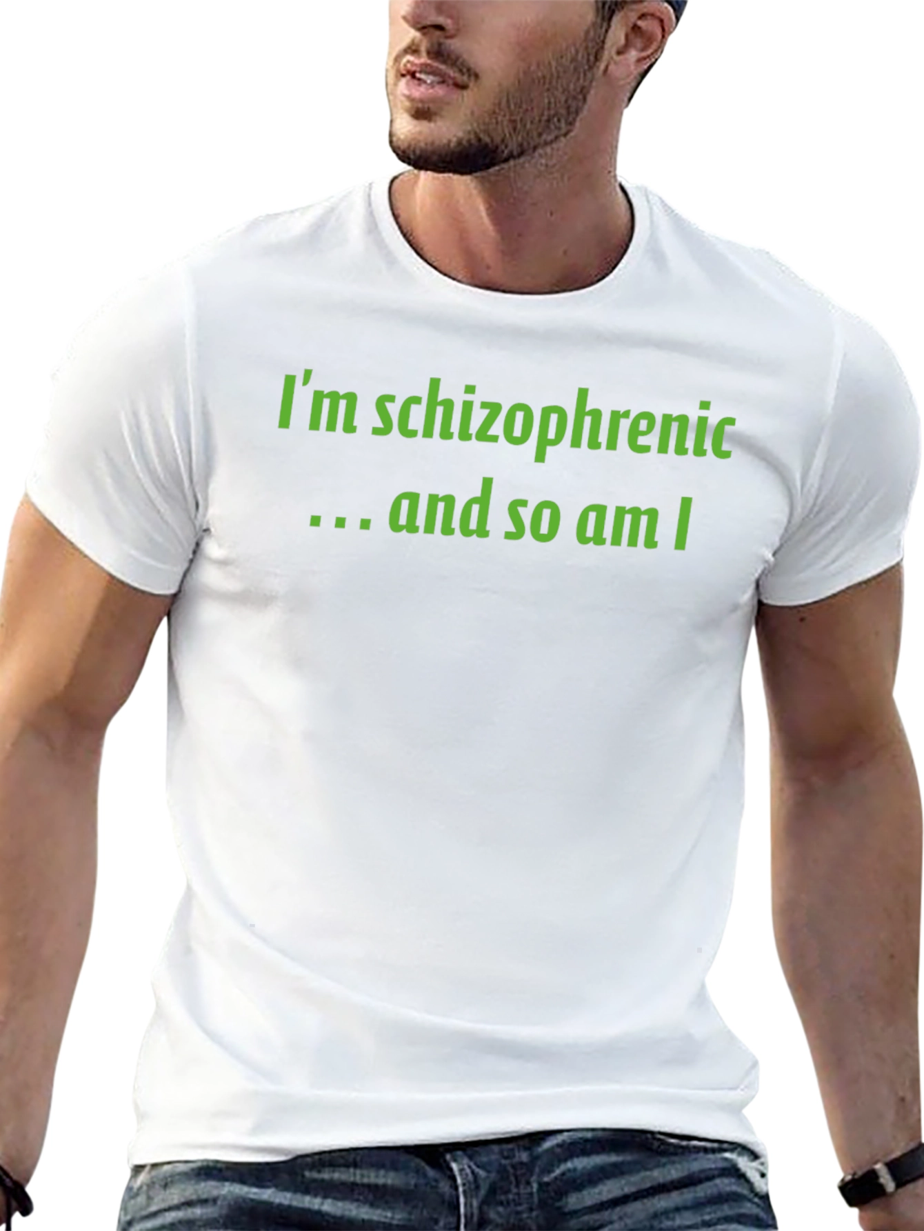 Schizophrenic Humor Graphic Tee - Black