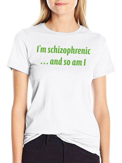 Schizophrenic Humor Graphic Tee - Black