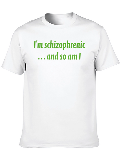Schizophrenic Humor Graphic Tee - Black