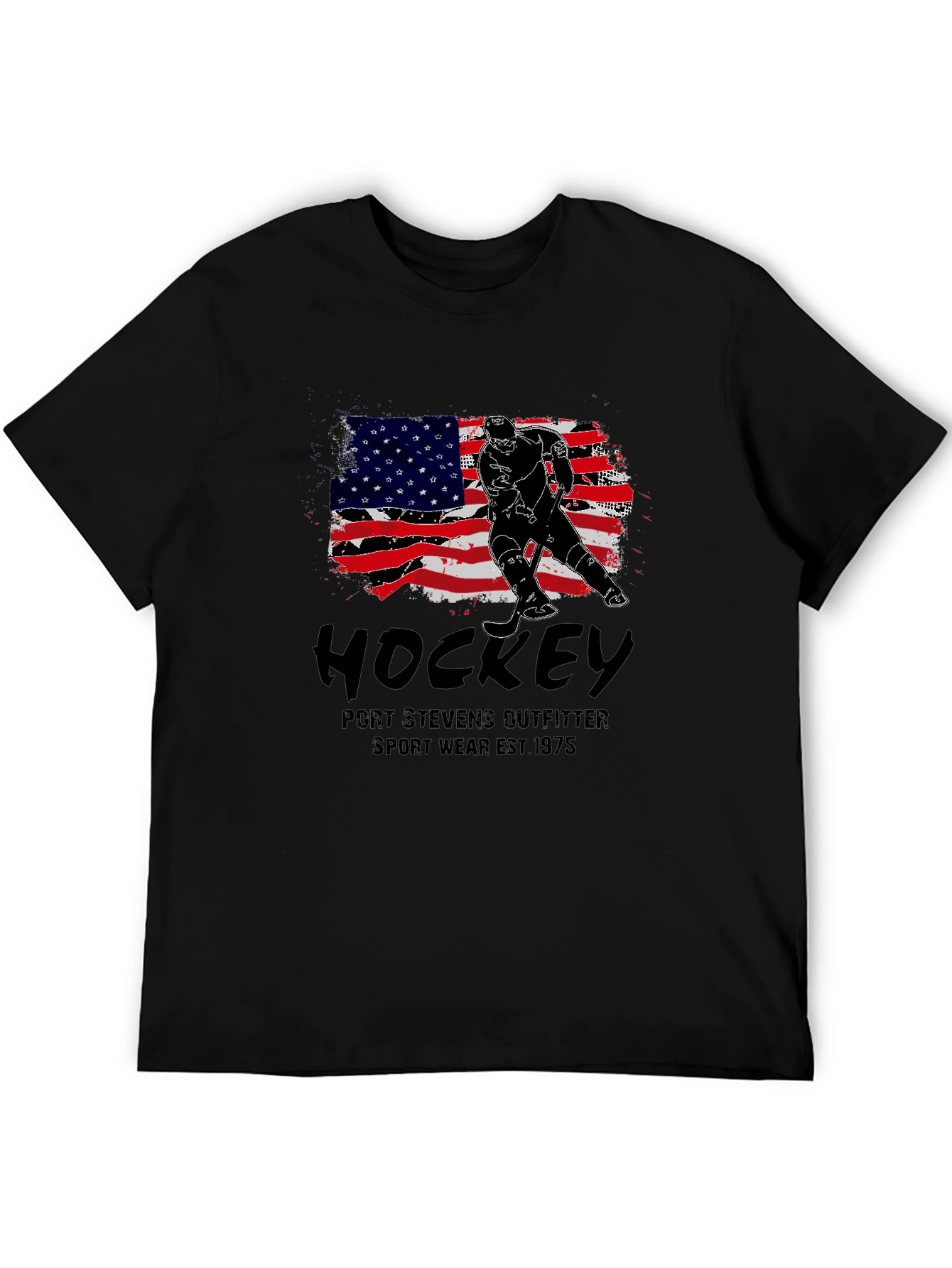 Hockey USA Flag Graphic T-Shirt