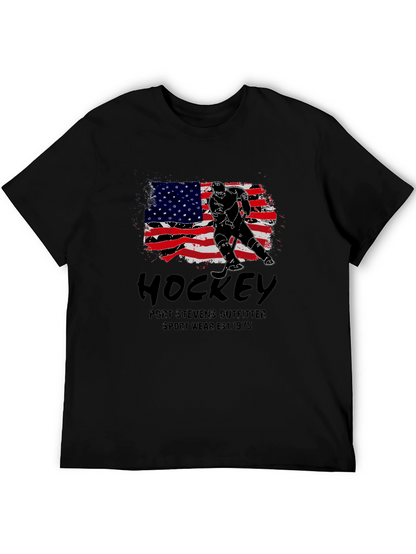 Hockey USA Flag Graphic T-Shirt