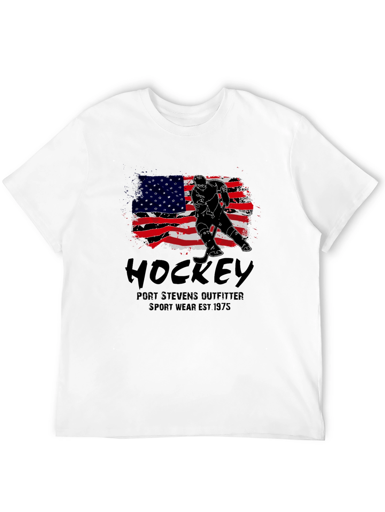 Hockey USA Flag Graphic T-Shirt