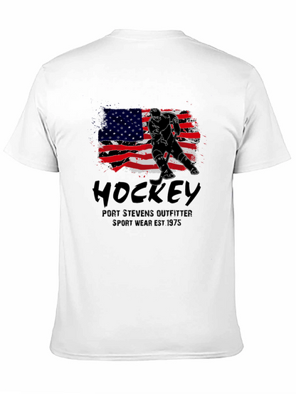 Hockey USA Flag Graphic T-Shirt