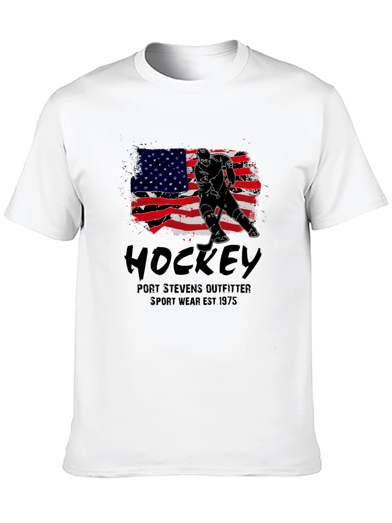 Hockey USA Flag Graphic T-Shirt