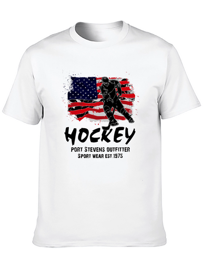 Hockey USA Flag Graphic T-Shirt