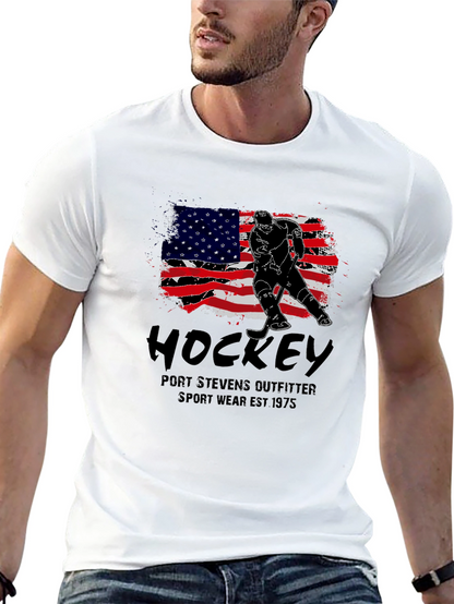 Hockey USA Flag Graphic T-Shirt