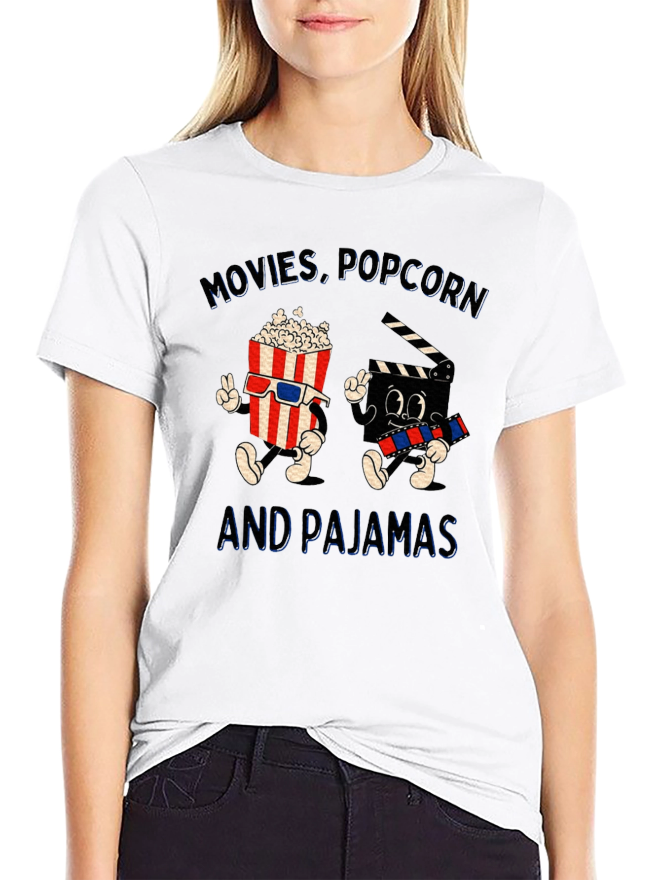 Movies Popcorn & Pajamas T-Shirt