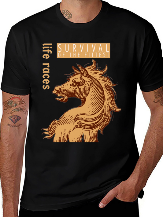 Survival of the Fittest Graphic Tee - Life Races Design