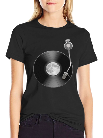 Moon Record Player Graphic Tee
