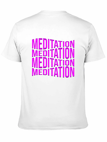 Meditation Graphic Print Black T-Shirt