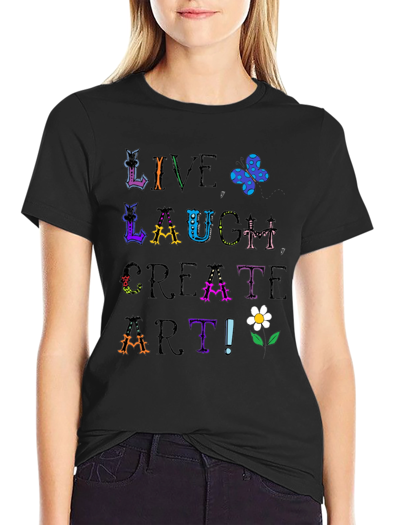 Live Laugh Create Art Graphic Tee