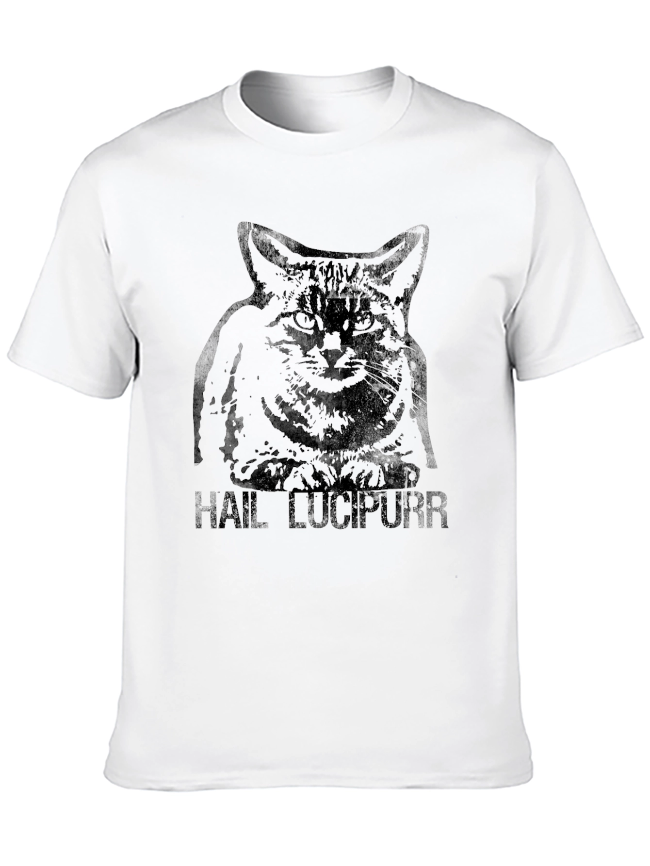 Hail Lucipurr T-Shirt - Dark Humor Cat Tee