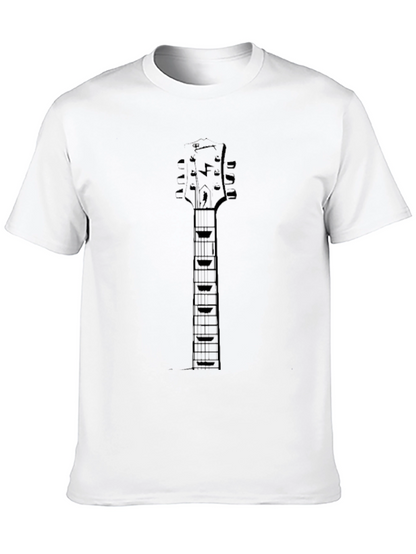 Guitar Neck Graphic Tee - Rocker Style Shirt