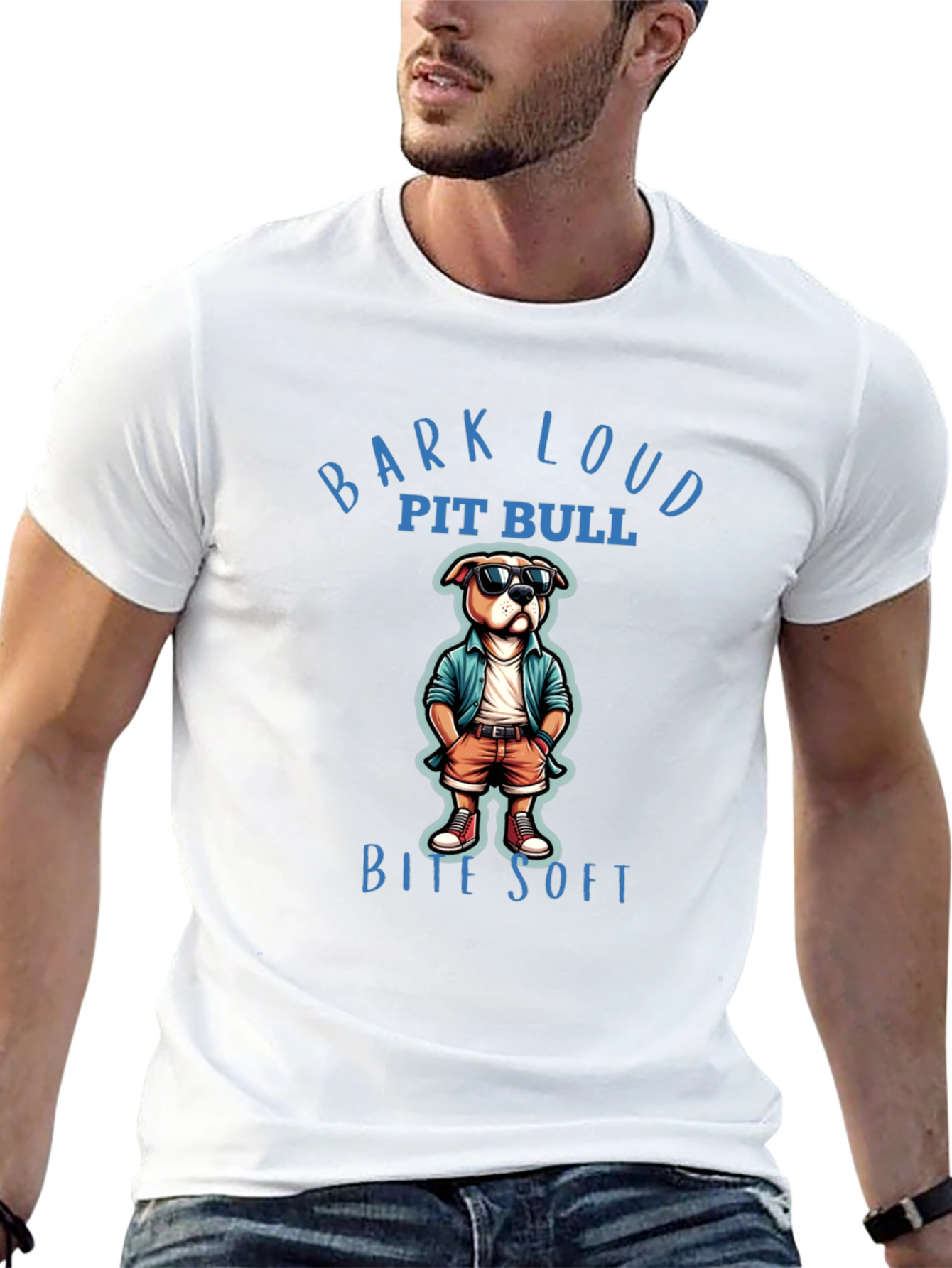 Bark Loud Pit Bull Bite Soft T-Shirt