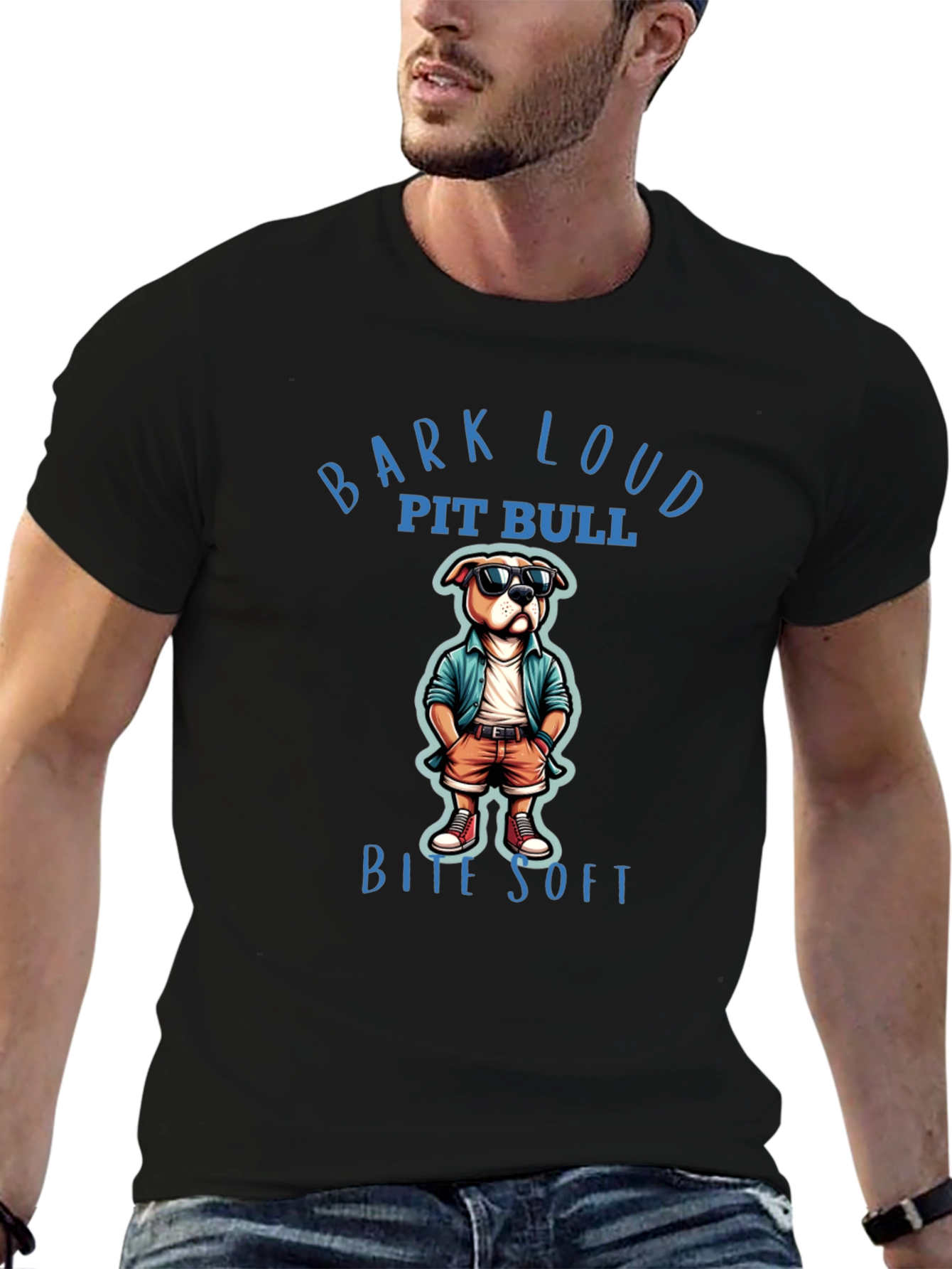 Bark Loud Pit Bull Bite Soft T-Shirt