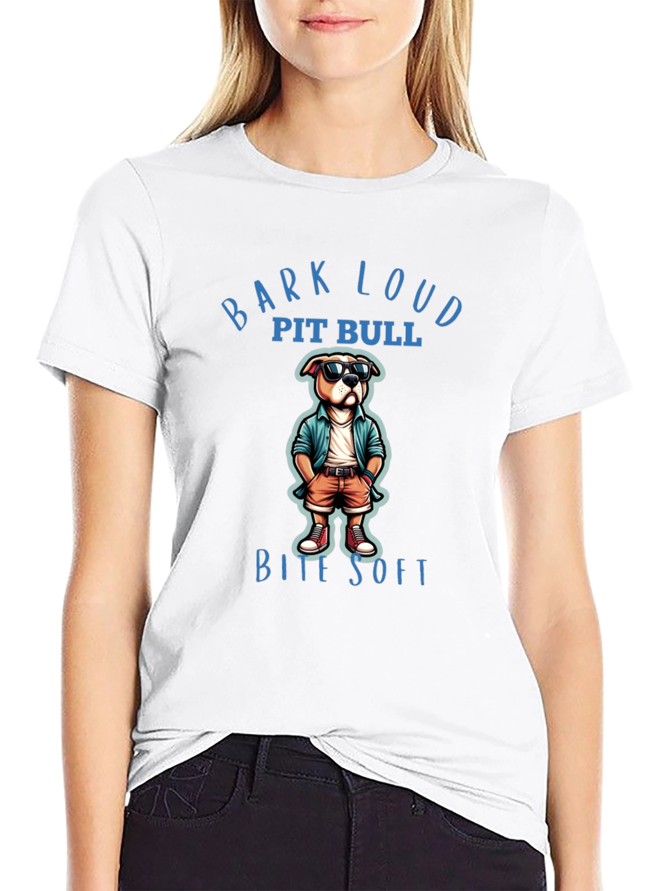 Bark Loud Pit Bull Bite Soft T-Shirt