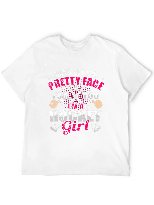 Hockey Girl Graphic Tee - Dont Let The Pretty Face Fool You