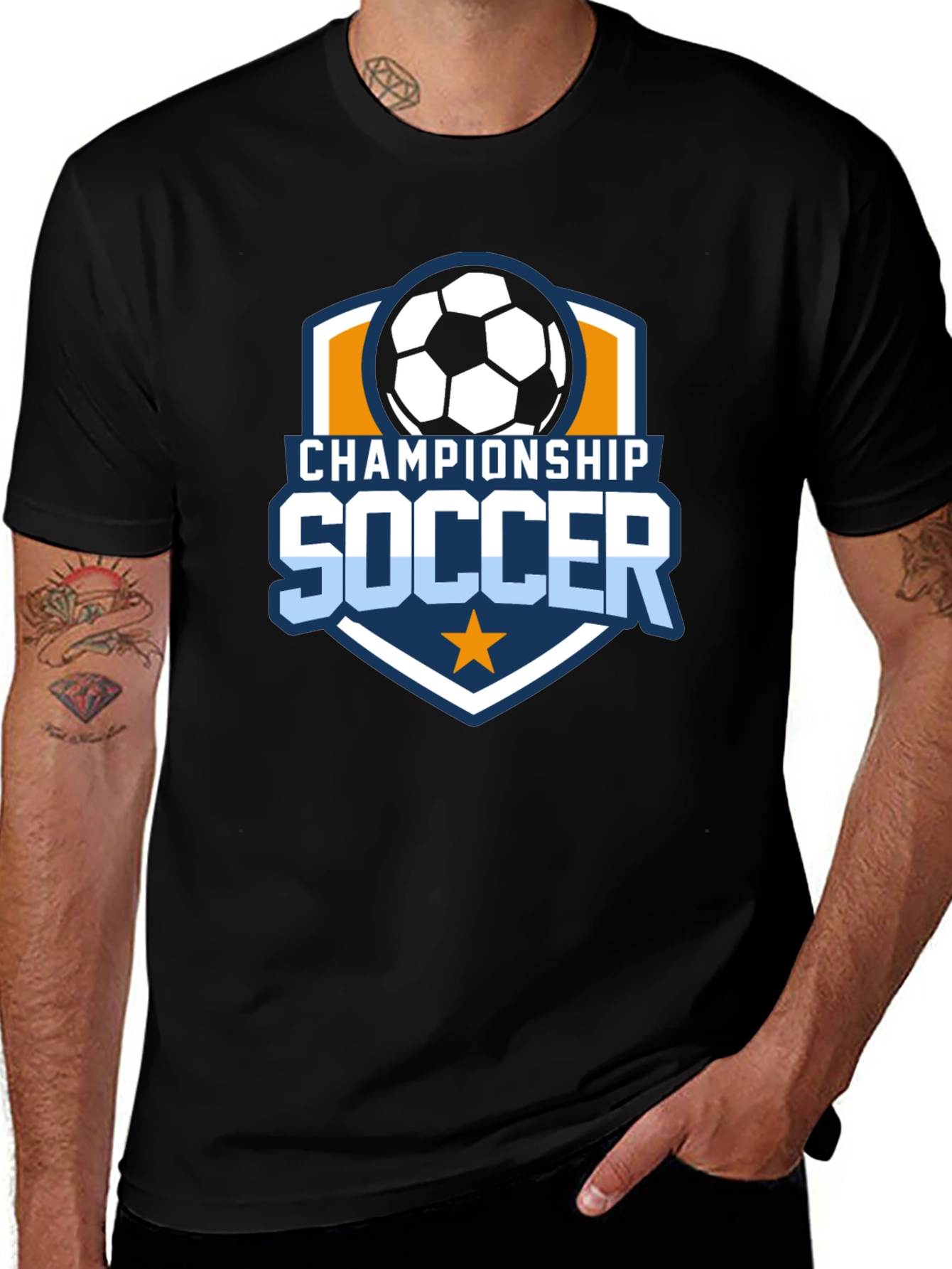 Championship Soccer Black T-Shirt