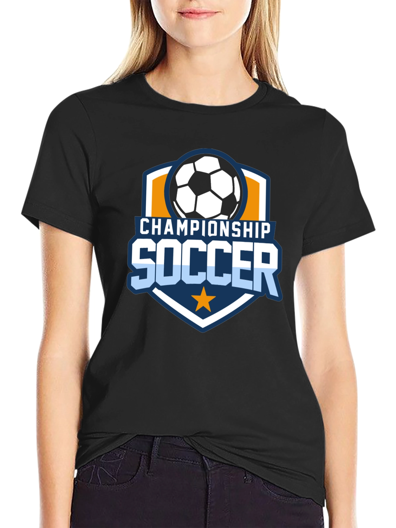 Championship Soccer Black T-Shirt