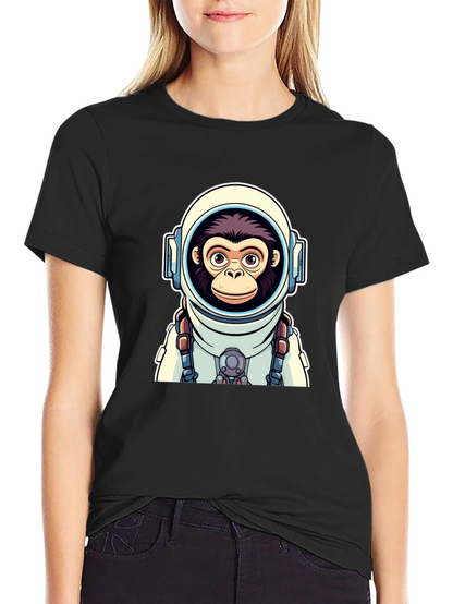 Astro-Monkey Graphic Tee - Black